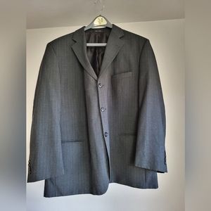 George charcoal pinstripe suit coat, size 48R